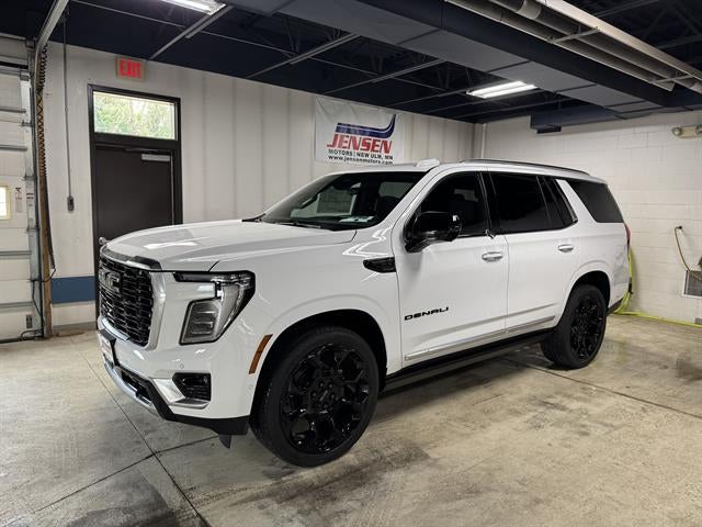 2026 GMC Yukon Denali in Summit White — front three-quarter view
