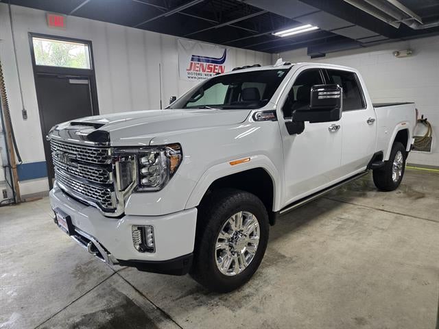 2022 GMC Sierra 3500 HD Denali in Summit White — front three-quarter view