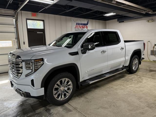 2026 GMC Sierra 1500 Denali in Glacier White Tricoat — front three-quarter view