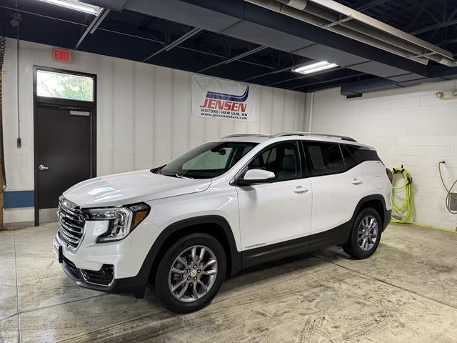 2023 GMC Terrain SLT in White Frost Tricoat — front three-quarter view