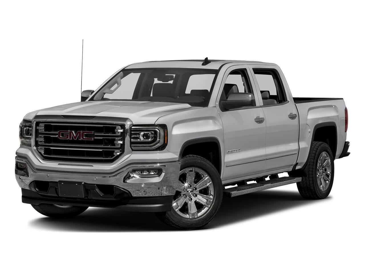 2018 GMC Sierra 1500 SLT in Quicksilver Metallic — front three-quarter view